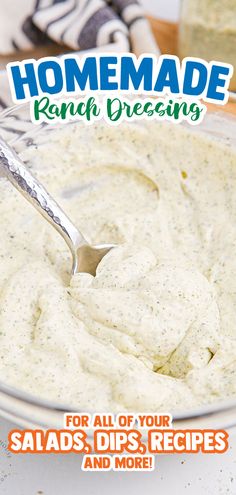 homemade ranch dressing for all of your salads, dips, and more