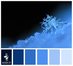 a snowflake is shown in the dark blue hues, and it appears to be very bright