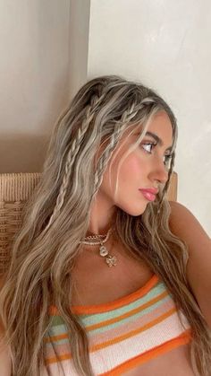 Concert Hair, Easy Beach Hairstyles, Concert Hairstyles, Rave Hair, Festival Inspo, Back To School Hairstyles, Festival Hair