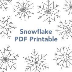 the snowflake printable pattern is shown