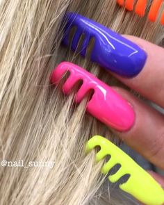 Crazy Acrylic Nails, Nails Brush, Bad Nails, Crazy Nail Designs, Crazy Nail Art, Latest Nail Trends, Crazy Nails