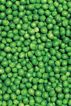 green peas are shown in this close up photo, as if they were from above