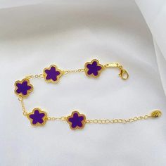 40673353138243 Luxury Flower-shaped Bracelets As Gift, Elegant Purple Bracelets As Gift, Elegant Purple Bracelets For Gifts, Elegant Purple Chain Bracelet As Gift, Flower Shaped Bracelets For Her, Purple Jewelry Bracelet With Adjustable Chain, Purple Bracelet With Adjustable Chain As Gift, Purple Bracelets With Adjustable Chain, Elegant Purple Adjustable Bracelets