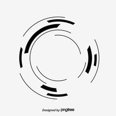 an abstract black and white circular design on a white background with the words designed by pngfee