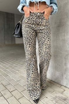 SPU:YSGJ24052912Style:CasualSeason:All seasonPatten Type:leopard printMaterial:Cotton Blend Pants Size Waist Hips Length CM inch CM inch CM inch S 68 26.8  100 39.4  105 41.3  M 73 28.7  105 41.3  106 41.7  L 78 30.7  110 43.3  107 42.1  XL 83 32.7  115 45.3  108 42.5  2XL 88 34.6  120 47.2  109 42.9  3XL 93 36.6  125 49.2  110 43.3  4XL 98 38.6  130 51.2  111 43.7  5XL 103 40.6  135 53.1  112 44.1  This data was obtained from manually measuring the product, it may be off by 1-2 CM. Leopard Print Cotton Pants For Spring, Cotton Leopard Print Pants For Spring, Casual Leopard Print Straight Leg Bottoms, Cotton Wide Leg Leopard Print Pants, Leopard Print Wide Leg Bottoms With Pockets, Trendy Cotton Leopard Print Bottoms, Wide Leg Leopard Print Bottoms With Pockets, Wide Leg Cotton Bottoms In Leopard Print, Trendy Cotton Bottoms In Leopard Print