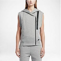 Brand new NIKE Tech Fleece sleeveless Hoodie Color: Gray Size: Medium  Style # 689067 091 Retail $100.00 Brand new with original tags attached Shipping$7.95 Women Tech Fleece, Activewear Inspiration, Fleece Vest Women, Tech Women, Nike Fleece, Hoodie Vest, Nike Tech Fleece, Hooded Vest, Nike Tech