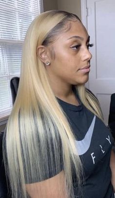 Blonde Hair Turned Green, Blonde With Black Roots, Blonde With Black, 613 Lace Front Wig, Frontal Hair, Hair Blond, Blonde Wigs, Real Hair Wigs, Sew Ins