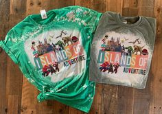 Islands of Adventure shirts, Bleached Universal studio family shirts, universal shirts, universal toddler and youth UNISEX shirts.  About: This classic unisex jersey short sleeve tee fits like a well-loved favorite. Soft cotton and quality print make users fall in love with it over and over again. These t-shirts have-ribbed knit collars to bolster shaping. The shoulders have taping for better fit over time. Dual side seams hold the garment's shape for longer. Island Of Adventure Family Shirts, Islands Of Adventure Shirts, Universal Family Shirts, Universal Tshirts, Island Of Adventure, Disneyland Sweatshirt, Adventure Shirts, Crawfish Shirt, Universal Islands Of Adventure