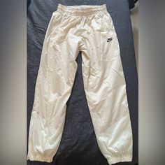 Never Used, Somewhat New, No Tag Spring Nike Trousers, Nike Streetwear Pants For Spring, Nike Casual Pants For Spring, Nike Casual Solid Color Pants, Casual Nike Pants In Solid Color, Casual Nike Pants, Nike White Joggers For Spring, Nike Casual Full-length Pants, Nike Casual Full Length Pants