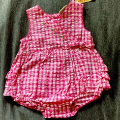 Brand New With Tags Perfect Condition, And Gives A Vintage 90s Preppy Look Summer Gingham Cotton Bubble Romper, Plaid Cotton Bubble Romper For Summer, Summer Plaid Cotton Bubble Romper, Summer Cotton Plaid Bubble Romper, Playful Gingham Bubble Romper For Spring, Cute Gingham Bubble Romper For Spring, Cute Spring Gingham Bubble Romper, Cute Cotton Gingham Bubble Romper, Cute Gingham Cotton Bubble Romper