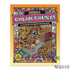 an animal coloring book with the title'color counts'in front of it,