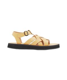 Hereu Beltra Leather Sandals | italist Leather T-strap Sandals With Rubber Sole And Flat Heel, Leather T-strap Sandals With Rubber Sole, Leather Toe Loop T-strap Sandals With Rubber Sole, Yellow Leather Slip-on Sandals, Yellow Leather Sole Slip-on Sandals, Fisherman Sandals, Minimalist Shoes, Sneaker Wedge, Yoga Wear