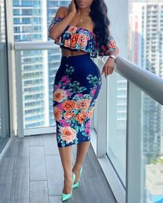 perfect for that baecation or girls trip! Ruffles Top, Summer Vacation Outfits, 2024 Spring Summer, Top Skirt Set, Dress Set, Vacation Outfits, Two Piece Dress, Summer Outfits Women, Women Dress