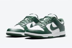 Nike Dunk Low ‘Michigan State’ Nike Dunk Low Michigan State, Dunk Low Michigan, Baskets Nike, Freddy Krueger, Michigan Wolverines, Michigan State, Classic Sneakers, Nike Dunk Low, Man Running