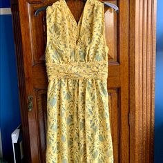 Brand New With Tags! Plenty By Tracy Reese For Anthropologie Yellow Lace Dress. Size 4. Beautiful Yellow Lace Overlay Over A Baby Blue Satin Slip. Gorgeous Detail, Exceptionally Well-Made. Yellow Fitted Lace Midi Dress, Sleeveless Yellow Lined Midi Dress, Yellow Lace Sleeveless Dress, Yellow Lace Dress, Tracy Reese Dress, Yellow Lace Dresses, Tracy Reese, Yellow Lace, Satin Slip