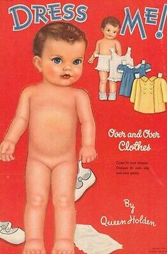 an old children's sewing pattern for a baby doll