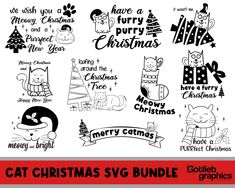 the christmas svg bundle is available for use on crafts