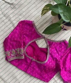 Hand embroidered ready made saree blouse / crop top/stitched saree blouse usa / saree blouse/modern blouse/zardosi blouse/ pink ikkat saree blouse/ pochampally pure silk blouse/ maggam work blouse        It is very true that a perfect blouse is the one which makes your saree look stand out !! If you find one of such a style that you have been wanting to have then dont let it go !! we carry such unique trending blouses that instantly add a stylish look to any saree !!     Well..!! we understand that you may not get in your desired size/pattern, here you go with customization according to your size/pattern which we can deliver in 1-2 weeks of time period !!      Here is a beautiful Hand embroidered zardosi work saree blouse in pure handloom ikkat/pochampally in pink color that has beautiful Cheap Festive Blouse With Zari Work, Cheap Festive Blouse Piece With Zari Work, Luxury Pink Paithani Silk Blouse Piece, Luxury Pink Blouse Piece With Pallu, Festival Rituals Blouse With Zari Work, Ikkat Silk Blouses, Luxury Pink Blouse With Resham Embroidery, Luxury Slub Silk Blouse With Zari Work, Luxury Pink Tussar Silk Blouse