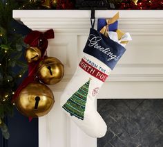 The Polar Express™ Stocking | Pottery Barn The Polar Express, Polar Express, Warner Bros, Entertainment