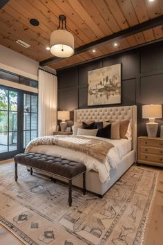 #girlsroom #bedroomideas #dormdecor #bohobedroom #bohochic #homedecortips Master Bedrooms Theme, Modern Cozy Home Decor, Made Bed Ideas, Modern Farmhouse Master Bed, Master Bedding Ideas, Modern Farmhouse Bedroom Master Suite, Primary Bedroom Design, Primary Bedroom Ideas, Design Ložnic