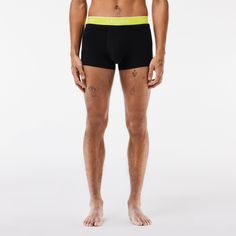 Crafted in comfortable soft stretch cotton which offers breathability and freedom of movement. These everyday essentials feature a contrasting waistband with white Lacoste brand name pattern. Pack comprising three plain-colored trunks. Sporty Boxer Briefs With Ribbed Waistband, Sporty Stretch Boxer Briefs With Ribbed Waistband, Sporty Boxer Briefs With Ribbed Waistband For Sports, Casual Stretch Boxer Briefs With Logo Waistband, Sporty Summer Boxer Briefs With Logo Waistband, Sporty Cotton Boxer Briefs For Gym, Fitted Sports Boxer Briefs With Ribbed Waistband, Casual Fitted Boxer Briefs With Logo Waistband, Sporty Stretch Multi-pack Boxer Briefs