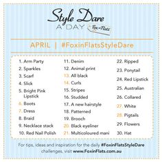 the printable style date sheet for foxflaststylydare, which is available