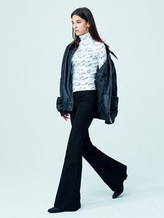 Editor's NotesATTENTIONROW FOR WOMEN's trendy blouson jacket features overfit silhouette for the unisex item. The banding hem and two-way zipper make various looks.- Zipper closure- Banding hem and cuffs- Overfit silhouette- Vegan leather- Trendy designMeasurements(in.)One size- Shoulder: 24.01 in.- Chest: 26.57 in.- Armhole: 10.62 in.- Sleeve: 25.98 in.- Total length: 27.95 in.Model infoAmmie - Height: 5'57 Jillian - Height: 5'80 Composition & Care- Shell: 100% Polyurethane / Lini Blouson Jacket, Trendy Boots, Zipper Boots, Logo Embroidery, Pants Black, Signature Logo, Embroidery Logo, Front Zipper, Black Pants