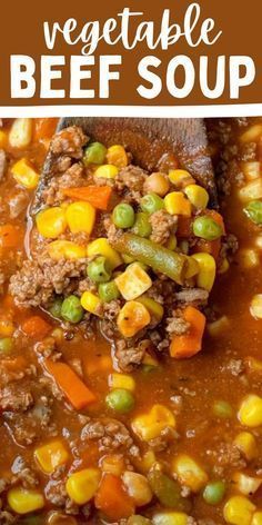 vegetable beef soup recipe with peas and carrots