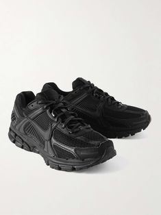 Shop NIKE Zoom Vomero 5 Leather and Rubber-Trimmed Mesh Sneakers, Explore the latest in-season NIKE collection today on MR PORTER Nike Zoom 2k, Nike Collection, Zoom 2k, Nike Zoom Vomero 5, Black Nike Sneakers, Nike Vomero, Zoom Vomero 5, Basket Nike, Vomero 5