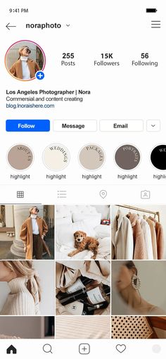 an instagram page with multiple photos and text