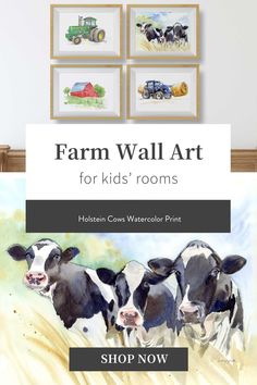 the farm wall art for kids'rooms