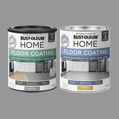 two cans of rustoleum home floor coating