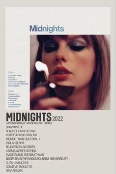 the cover of midnights magazine features a woman holding a toothbrush in her hand