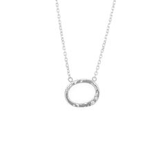 The GOOZ necklace will be your favorite necklace to layer with the CHAI necklace and other JB favorites. The centered circle features a hammered, shiny finish with 2 white diamonds. The perfect compliment to the GELO circle ring. Chain is 14k white gold 1.0mm rolo chain Necklace length is 16" Circle is approximatley 11mm x 9mm Designed and hand forged in our studio in coastal Southern California Complimentary Shipping Returns and Exchanges Sterling Silver Circle Necklace Fine Jewelry, Modern Hammered Round Necklace, Hammered White Gold Necklaces For Anniversary, White Gold Hammered Necklace For Anniversary, White Gold Circular Halo Jewelry, Elegant Full Circle Hammered Jewelry, Silver Full Circle Hammered Jewelry, Silver Hammered Full Circle Jewelry, Modern Hammered Necklace With Round Pendant