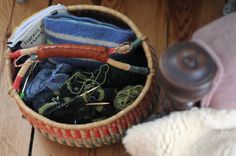 Basket Aesthetic, Knitting Basket, Amanda Blake, First Day Of Autumn, Sewing Room Storage, Frozen Pipes, Hippie Baby, Bolga Basket, Grow Vegetables