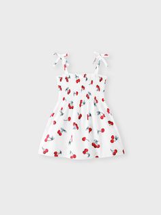 * Each size includes: 1 dress 
* Soft and comfy
* Material: 100% Cotton
* Machine wash, tumble dry 
* Imported Cherry Theme, Theme Dress, Cherry Dress, Strappy Dress, Cherry Print, Dress 12, Strappy Dresses, Baby Dress, 12 Months