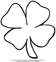 a four leaf clover is shown in black and white