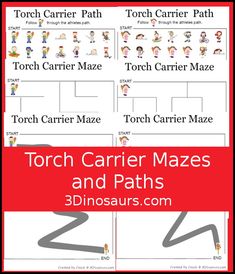 the mazes and paths worksheet for children to learn how to use them