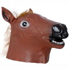 Skeleteen Horse Head Costume is a great accessory for Halloween and Dress-up. The mask is made of latex and has a 24" neck opening, making it big enough to fit onto most heads. This is the ideal costume mask that has holes at the mouth and nose so the wearer can see out. Skeleteen items are made of tested materials that are non-toxic and safe. Horse Head Costume, Novelty Masks And Prosthetics For Carnival Cosplay, Novelty Masks And Prosthetics For Cosplay Carnival, Fun Full Face Halloween Mask, Fun Full-face Halloween Masks, Fun Halloween Cosplay Masks And Prosthetics, Novelty Full Face Masks For Costume Party, Novelty Full Face Costume Mask, Full Face Novelty Costume Mask