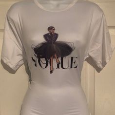 Ladies Vogue T-Shirt Top Tee, Colorful Shirts, Color White, Short Sleeves, Womens Tops, Vogue, Tops & Tees, Women's Top, T Shirt