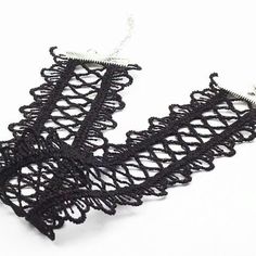 New. One Size Fits All Adjustable. Black. Frilly Pattern. Elegant Black Choker With Adjustable Chain, Vintage Black Metal Chain Necklace, Black Choker With Adjustable Chain As Gift, Black Chain Choker As Gift, Gift Black Chain Choker, Elegant Black Choker Chain Necklace, Trendy Black Choker With Adjustable Chain, Black Metal Choker With Clavicle Chain, Black Gothic Choker With Adjustable Chain