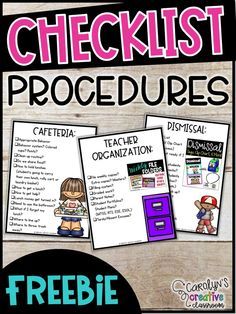 the checklist procedure for teachers to use with their students in order to learn how to write