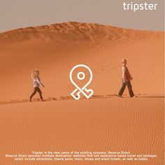 three people walking in the desert with an image of a magnifying glass over their eyes