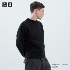 Sporty Sweater, 2024 Menswear, Uniqlo U, Christophe Lemaire, Xl Fashion, Spring Summer 2024, Crew Neck Jumper, Styling Ideas, Long Sweaters