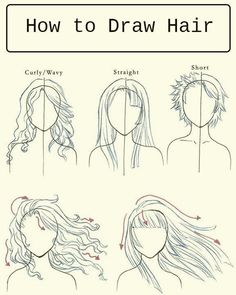 how to draw hair for girls