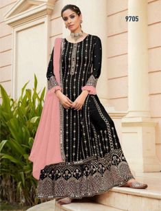 Very gorgeous party wear suits. Ready to ship. Fully stitched. Let me know the sizes you need before ordering. New Style Suits, Black Salwar Kameez, Embroidery Mirror Work, Fancy Embroidery, Embroidery Mirror, Readymade Salwar Kameez, Pakistani Style, Palazzo Suit, Indian Party Wear