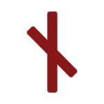 the letter k is made up of two red letters and one has an x on it