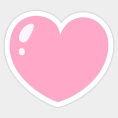 Sticker featuring a pink heart -- Choose from our vast selection of stickers to match with your favorite design to make the perfect customized sticker/decal. Perfect to put on water bottles, laptops, hard hats, and car windows. Everything from favorite TV show stickers to funny stickers. For men, women, boys, and girls. Heart Stickers Aesthetic, Cute Heart Stickers, Pink Heart Sticker, Kawaii Heart, Sticker Heart, Baby Shower Souvenirs, Pink Bubblegum, Birthday Presents For Friends, Scrapbook Background