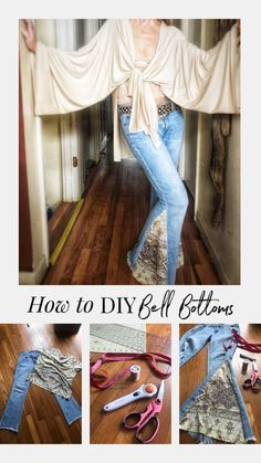 how to diy bell bottom jeans