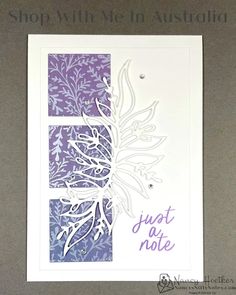 a card that has been made with the stamp and dieing technique, which is printed on